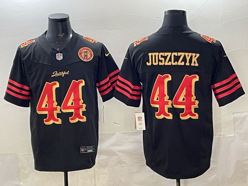 Men 2025 San Francisco 49ers #44 Juszczyk black 5th generation Nike Limited NFL Jersey style 039